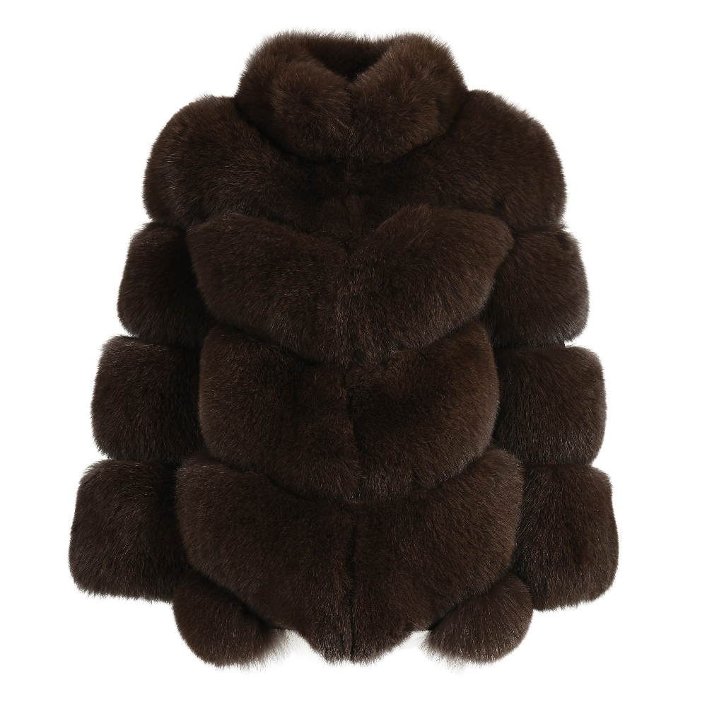 Jaxmonoy casaco de pele de raposa real para mulheres novo estilo cor sólida mangas completas jaqueta de pele natural senhoras outono inverno quente outerwear