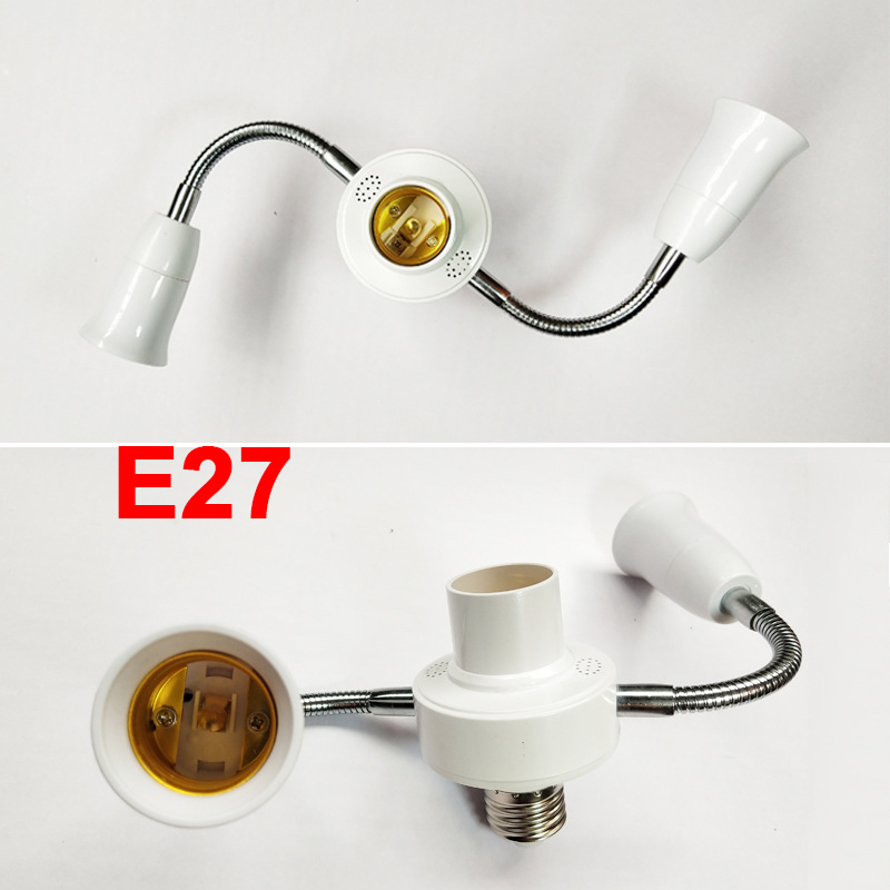E27 Multi-Kopf flexible Röhre LED Universal Umwandlung Lampenkopf Doppelkopf erweiterte Lampenkopf Lampenfassung Zubehör Innen