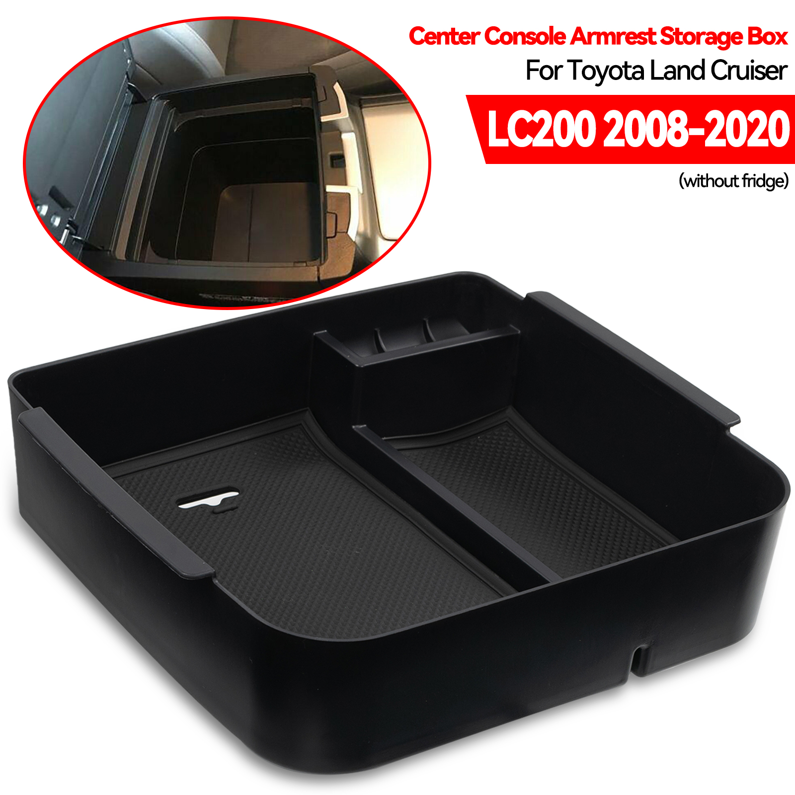 Schowek na podłokietnik centralny Organizer konsoli środkowej Uchwyt na paletę do Toyota Land Cruiser LC200 J200 2008-2018 2019 2020