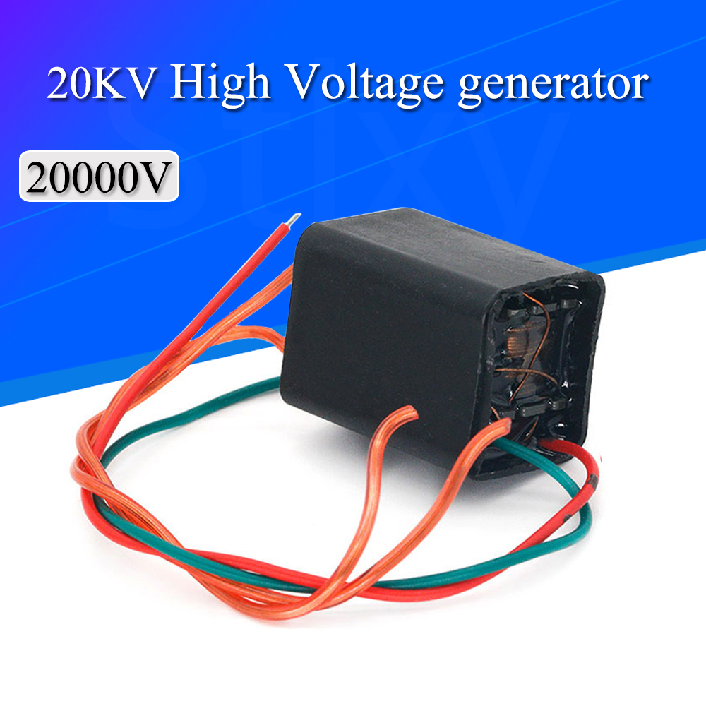 1-10 ชิ้น 20KV 20000 โวลต์แรงดันไฟฟ้าเครื่องกําเนิดไฟฟ้า Igniter Step Up Boost โมดูลขดลวดหม้อแปลง Pulse จุดระเบิด 1.5A DC 3.6-6 โวลต์