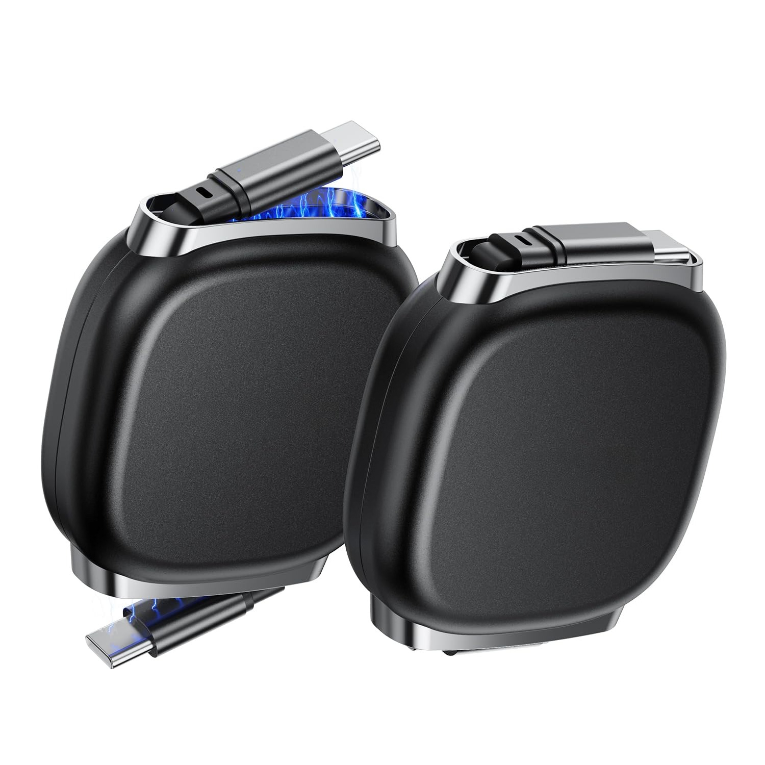 Cavo da USB C a USB C, cavo di ricarica rapido USB C retrattile da 240 W con archiviazione Mag Snap, cavo di tipo C preimpostato a 5 stadi