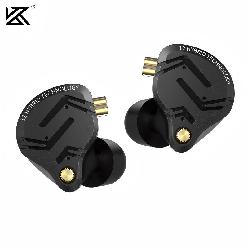 Słuchawki douszne KZ ZS12 PRO X z hybrydową technologią dynamiczną i armaturą balansowaną, ulepszone słuchawki HiFi z mocnym basem, słuchawki douszne z przewodem tuningowym.