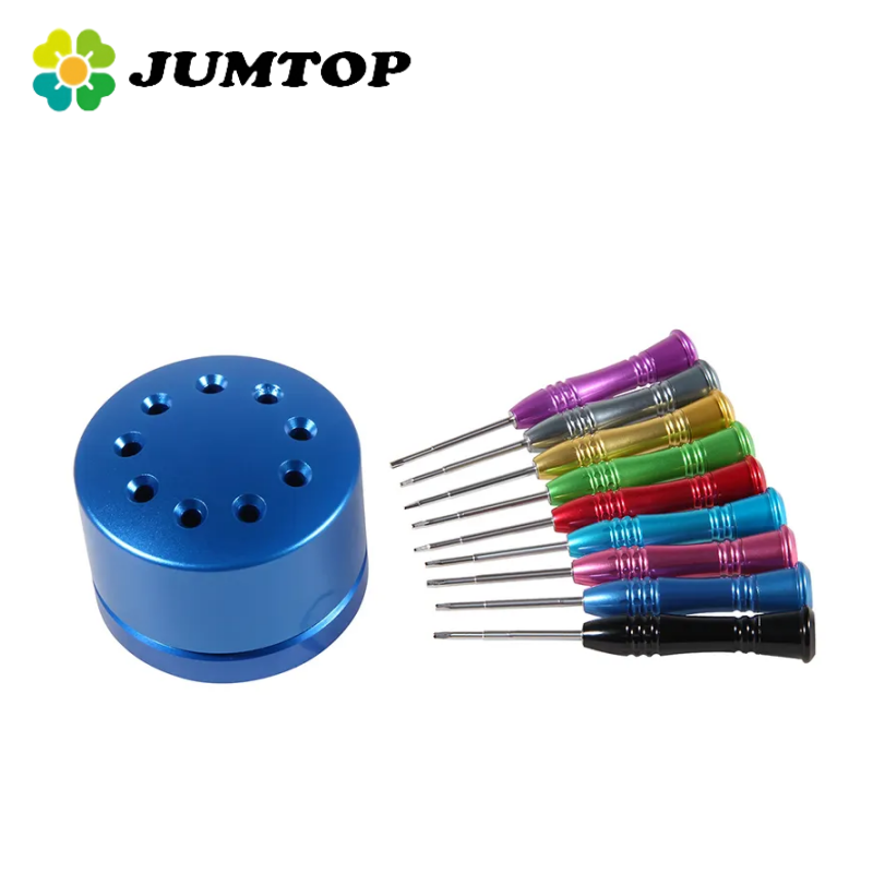 JUMTOP 9Pcs Dental Abutment Mini Screwdriver Tools Set with Stand