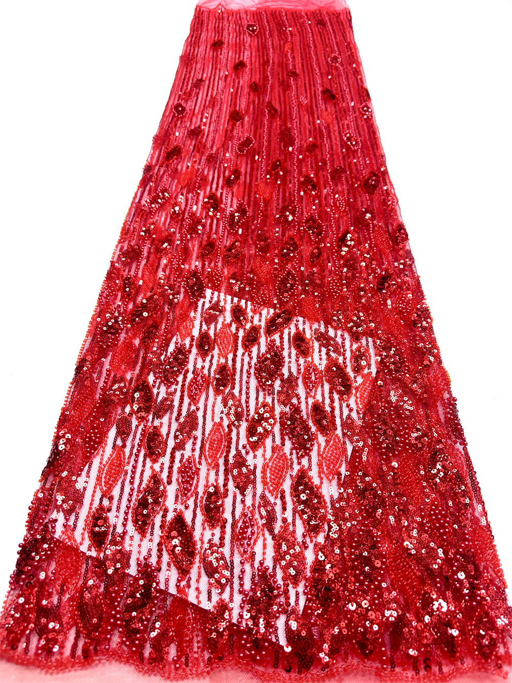 African Bridal Lace Fabric 2026 Beaded Sequins Embroidery Nigerian Groom 2 Yards High Quality French Tulle for Wedding