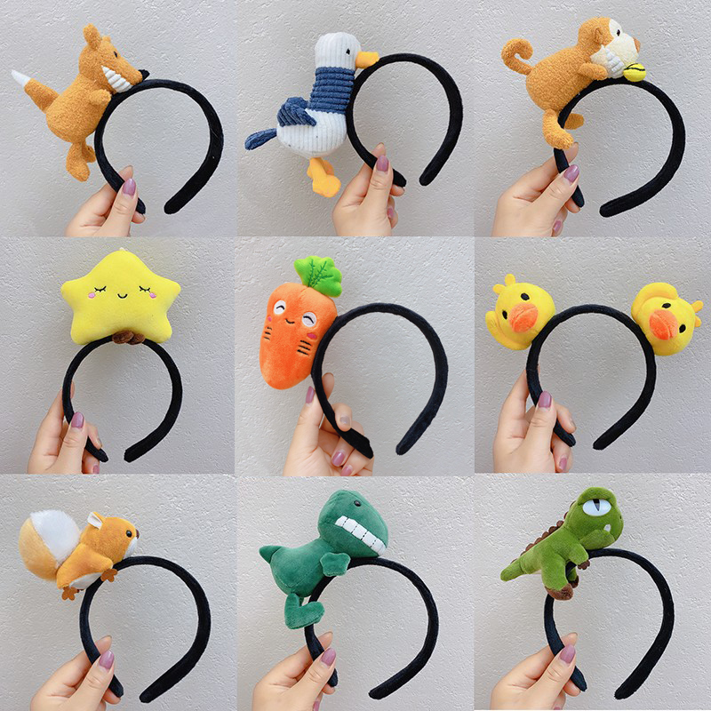 Schattige Cartoon Dier Dinosaurus Pluche Haartouw Vrouwen Meisje Hoofdband Feest