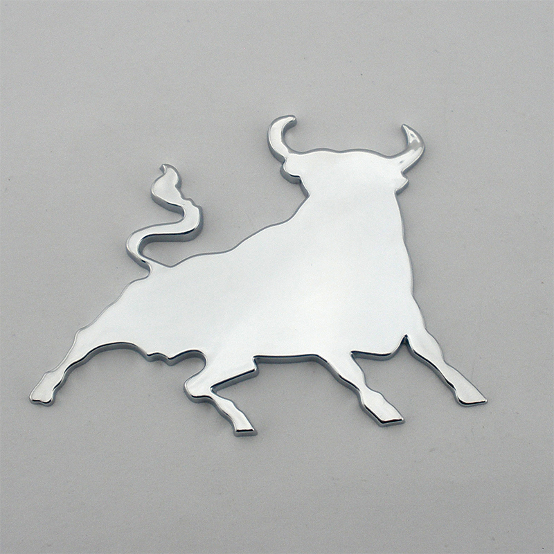 3D สเปน Fighting Bull Chrome สติกเกอร์รถ/รถตู้รูปลอกป้ายสัญลักษณ์โลโก้ Toro Badge