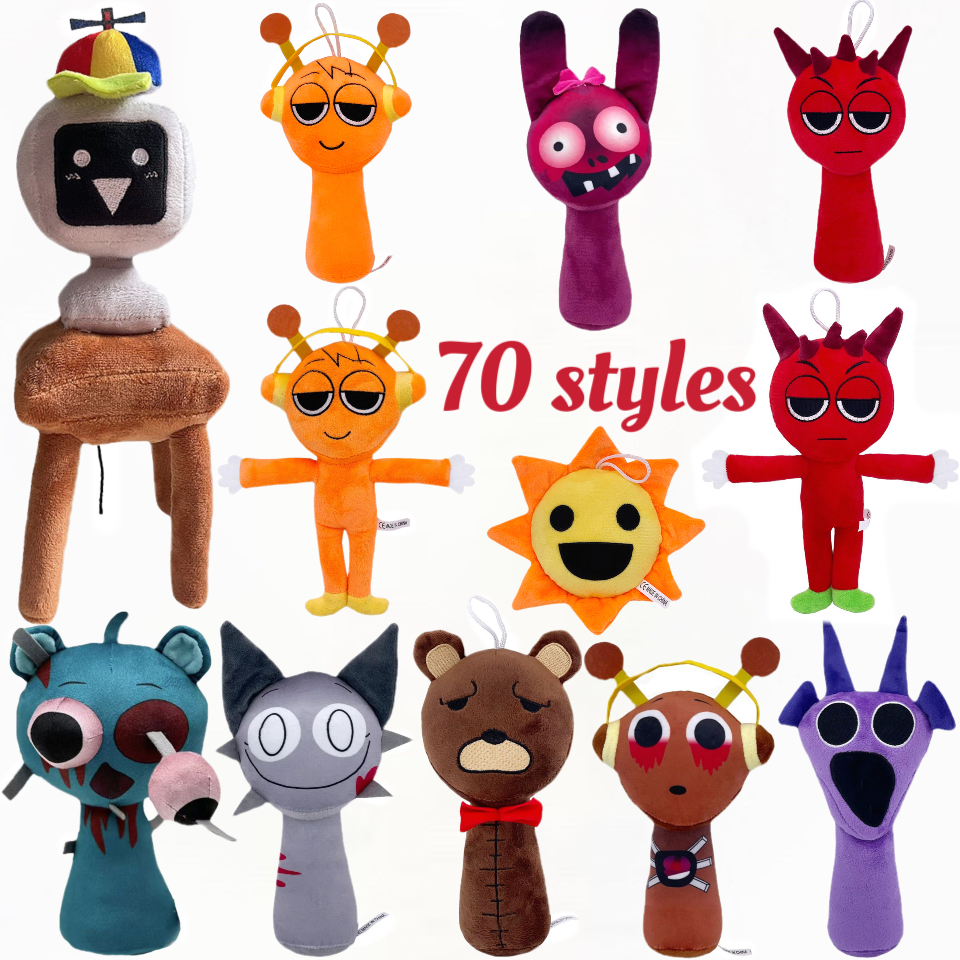 Sprunki jouets en peluche Sprunki poupée en peluche Sprunki jeu dessin animé oreiller enfants cadeaux d'anniversaire poupées en peluche cadeau de noël