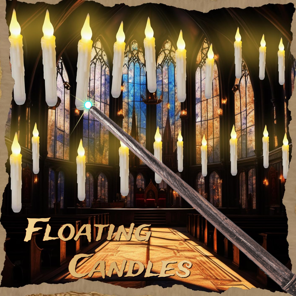 12/48Pcs 마술 지팡이 깜박이는 따뜻한 빛으로 부동 촛불 크리스마스 할로윈 파티에 대 한 LED Flameless 촛불 테이퍼 촛불