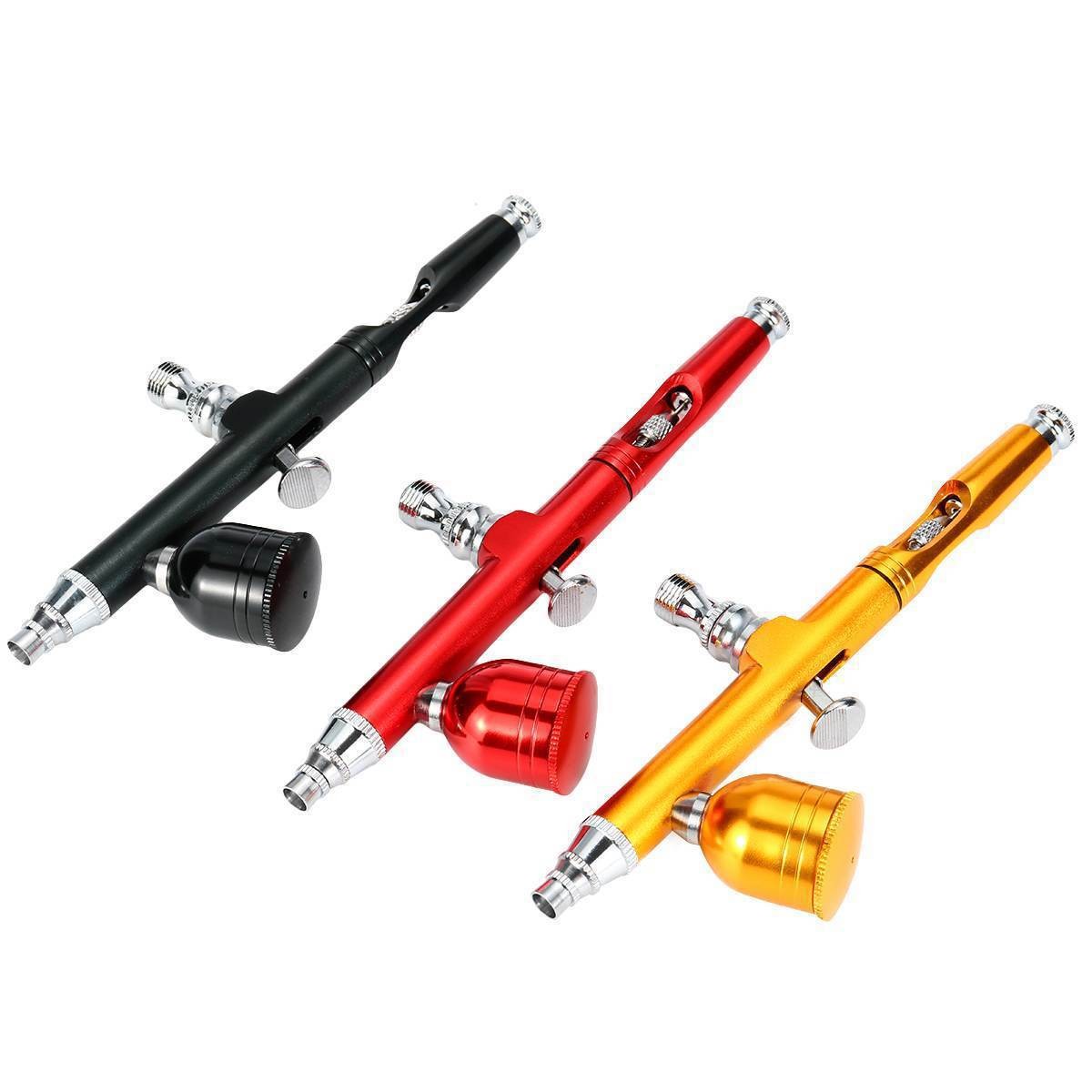Kit de aerógrafo, pistola de aire por gravedad de doble acción con 3 juegos de boquillas, pistola pulverizadora de aluminio para maquillaje, modelo de pintura de uñas