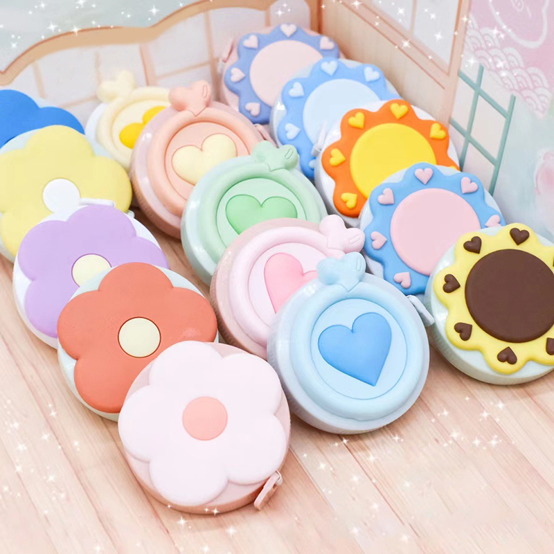 ポータブルミニソフトレザー巻尺、定規、格納式、バスト、ヒップ、ウエスト、マカロネ、小