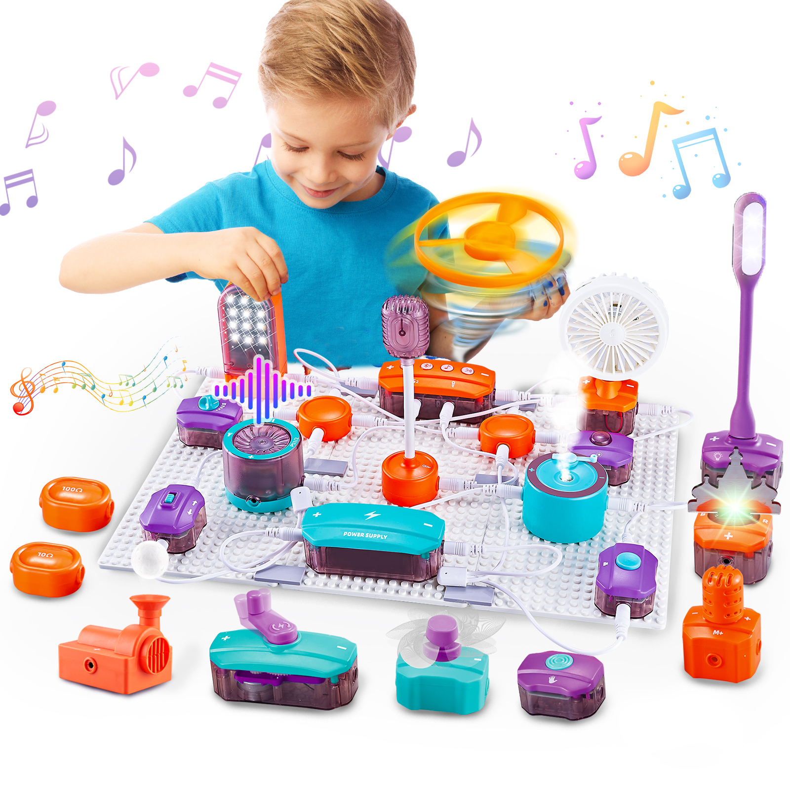 VATOS Wissenschaftsschaltung für Kinder, DIY-Elektronik-Erkundungsset, ab 150 Projekt, Physik-Experiment, Leiterplatte, Spielzeug ab 6 Jahren