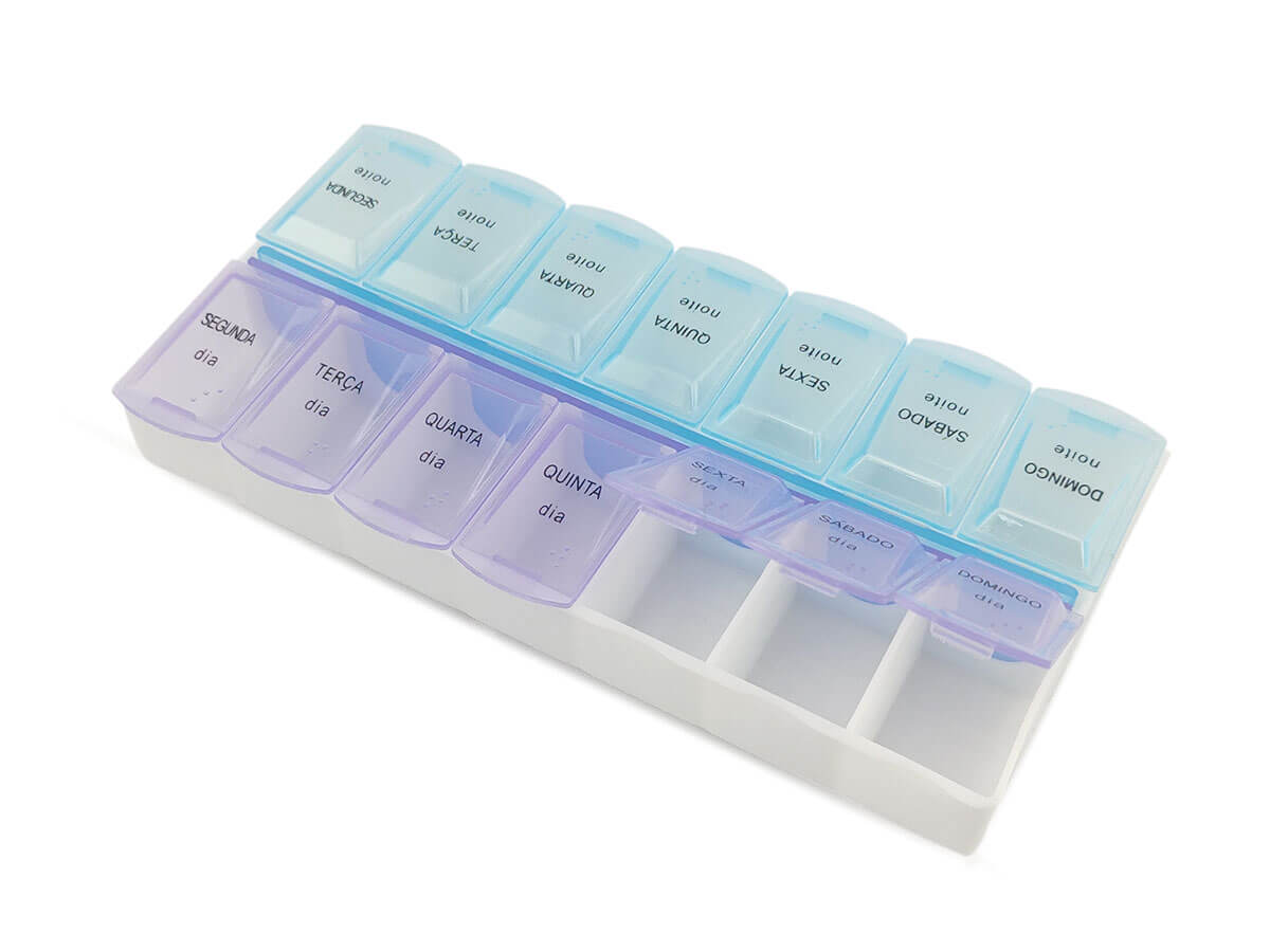 Doos Deur Tabletten Medicine Organizer 7 Dagen Van De Week Ochtend En Nacht 2x Per Dag