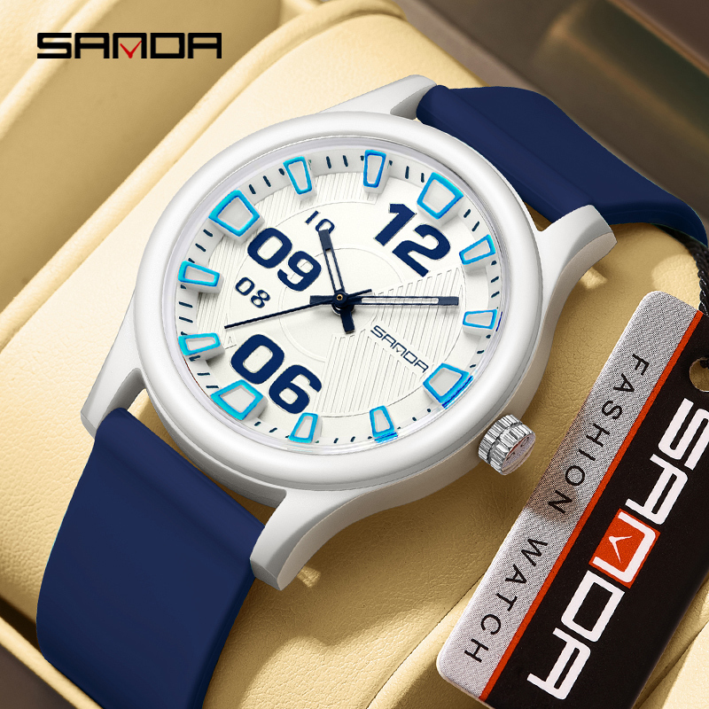 Sanda 3252 tendência da moda senhoras meninos jovens relógio esportivo 50m à prova dwaterproof água relógio de pulso senhoras relógio casual relogio feminino