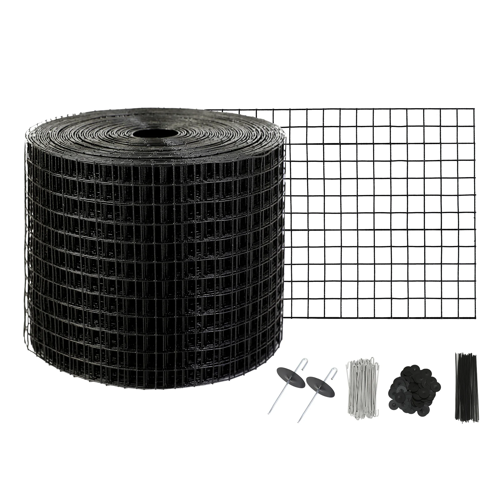 SucceBuy Solar Panel Bird Guard Critter Guard Roll Kit Stainless Steel Fastener Solar Panel Rustproof PVC Coating Wire Roll Mesh
