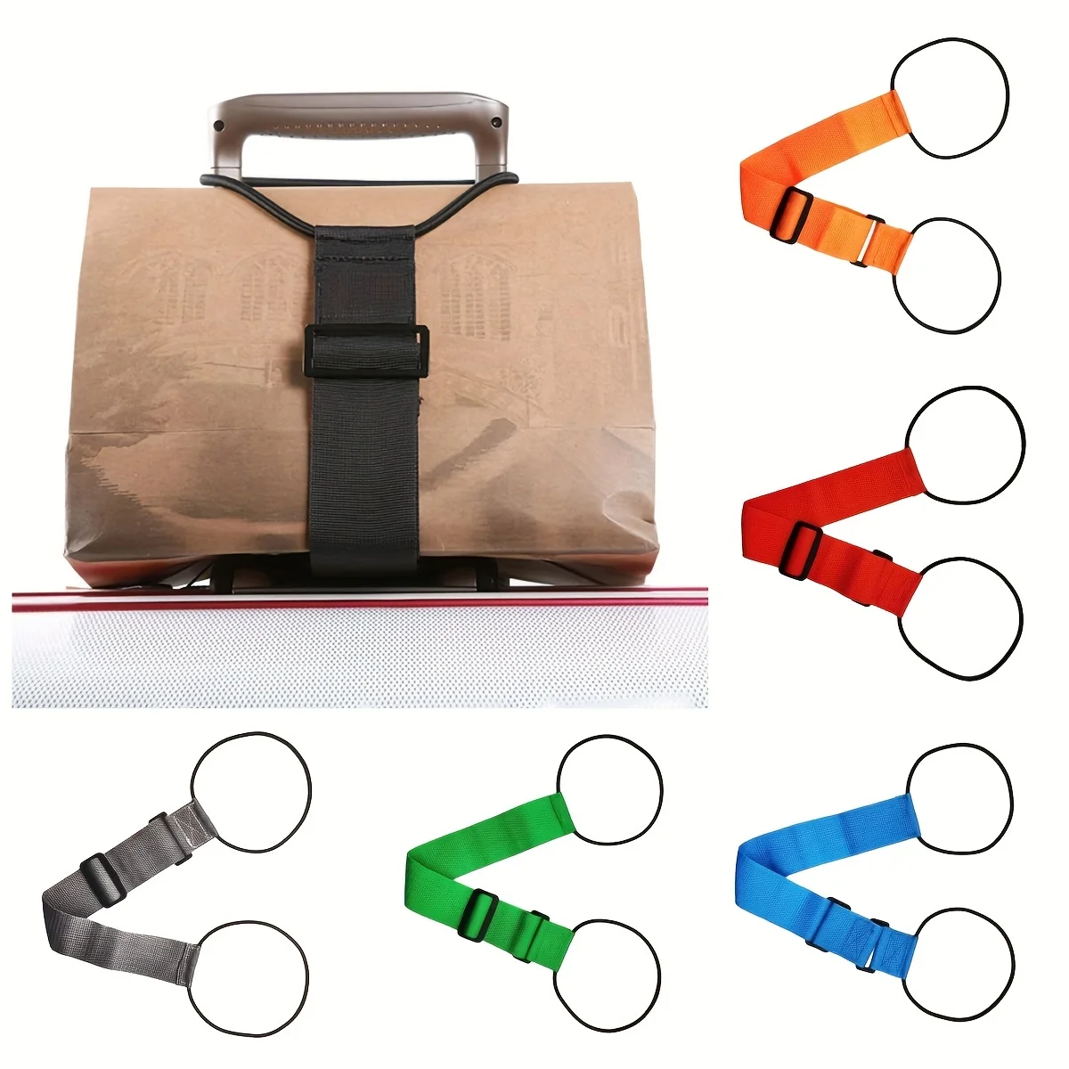 1pc Versatile Luggage Elastic Strap Reusable Adjustable Luggage Connector Straps Travel Suitcase Fixed Strap