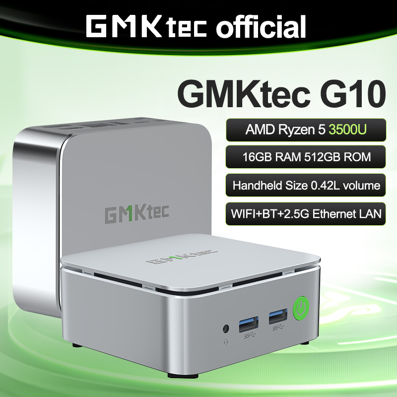 GMKtec NucBox G10 Mini Pc AMD Ryzen ™   5 3500U 2*DDR4 SO-DIMM 16GB/32GB RAM 512GB/1TB ROM Wifi 5 BT 5.0