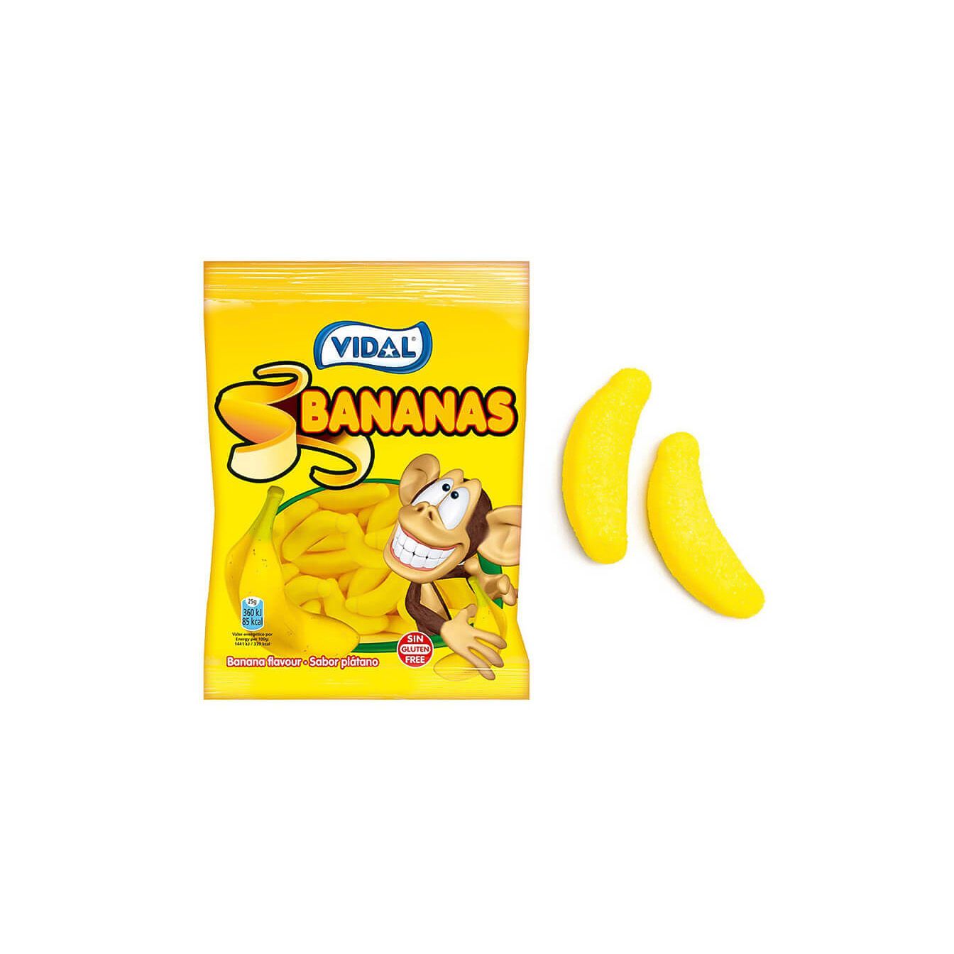 Lival Bananas-Gummi Gummi Fat Free Knickknacks, 14 Sacos de 90g