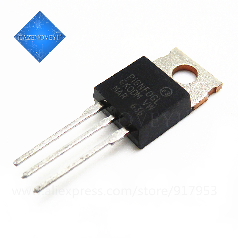 STP16NF06L STP16NE06 STP16NF06, lote de 10 unidades, en Stock