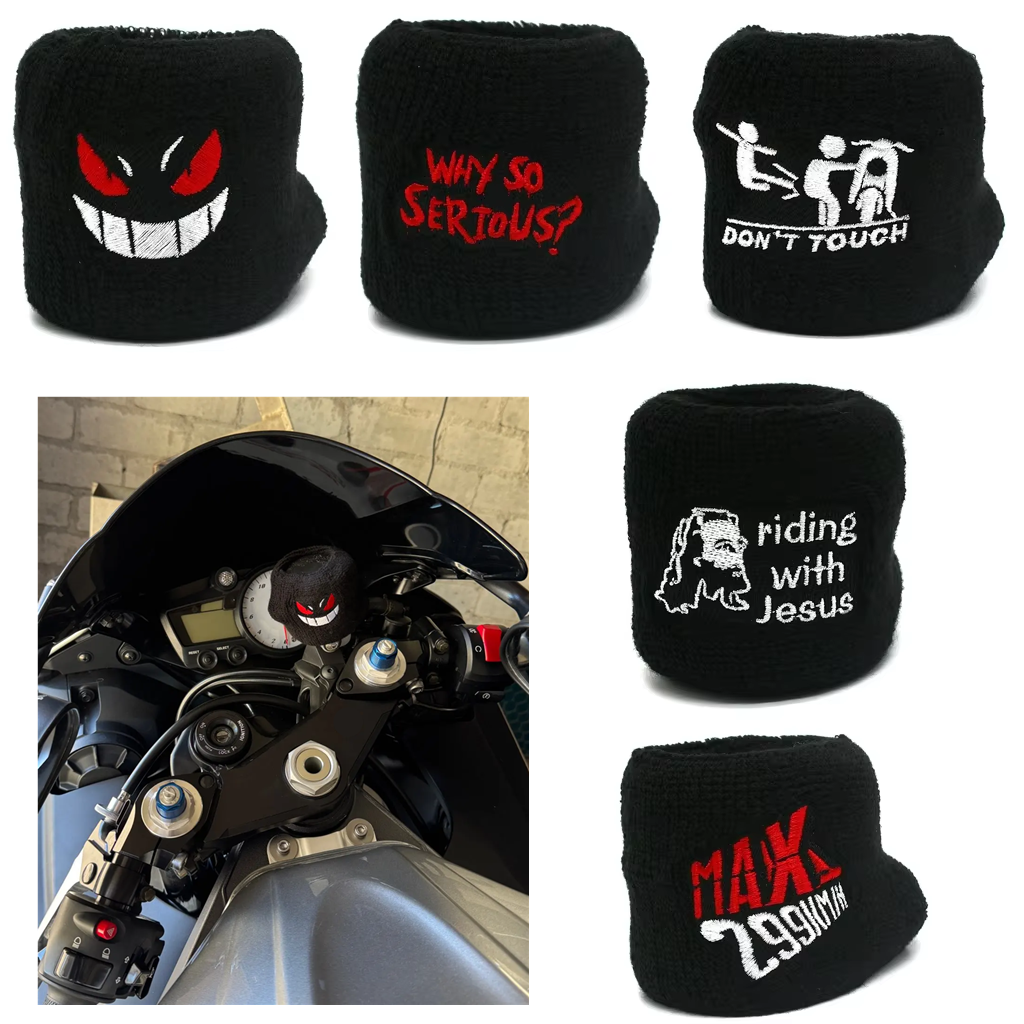 Motorrad Custom Vorderer Bremsflüssigkeitsbehälter-Abdecksockel Universell Passend für Zylindrischen Bremsflüssigkeitsbehälter
