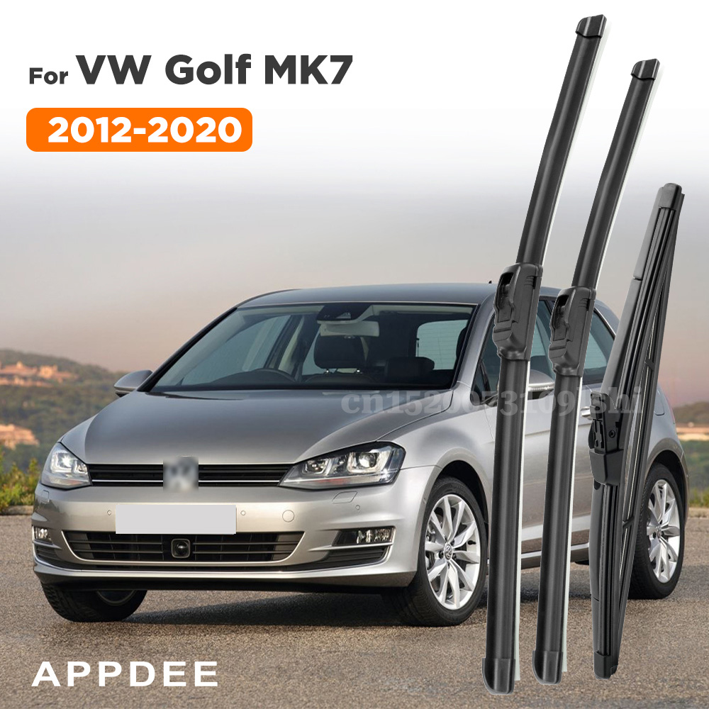 APPDEE Wiper depan & belakang, Set pisau Wiper depan & belakang untuk VW Golf MK 7 2012-2020 2019 2018 2017 kaca depan 26 "18" 11"