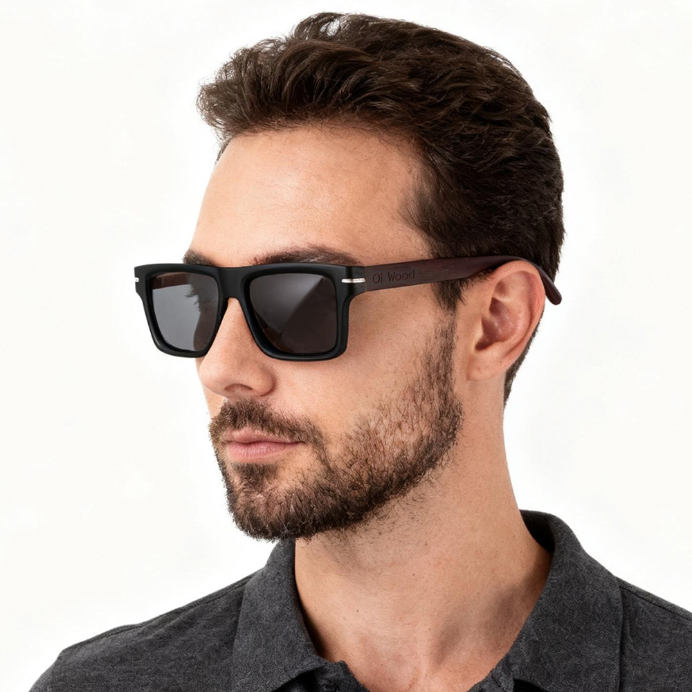 Kacamata Kayu Oi Wood Sun Glasses Pria Wanita Kacamata Kayu Alami Kacamata Polarisasi Pelindung UV