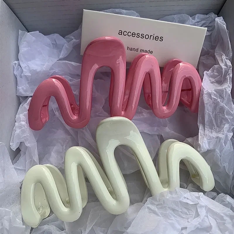 ใหม่สีสัน Jelly WAVE ผม Claw Hairpin ผู้หญิงแฟชั่นการออกแบบเกาหลีหวานไม่สม่ําเสมอผมคลิป Headwear ขายส่ง