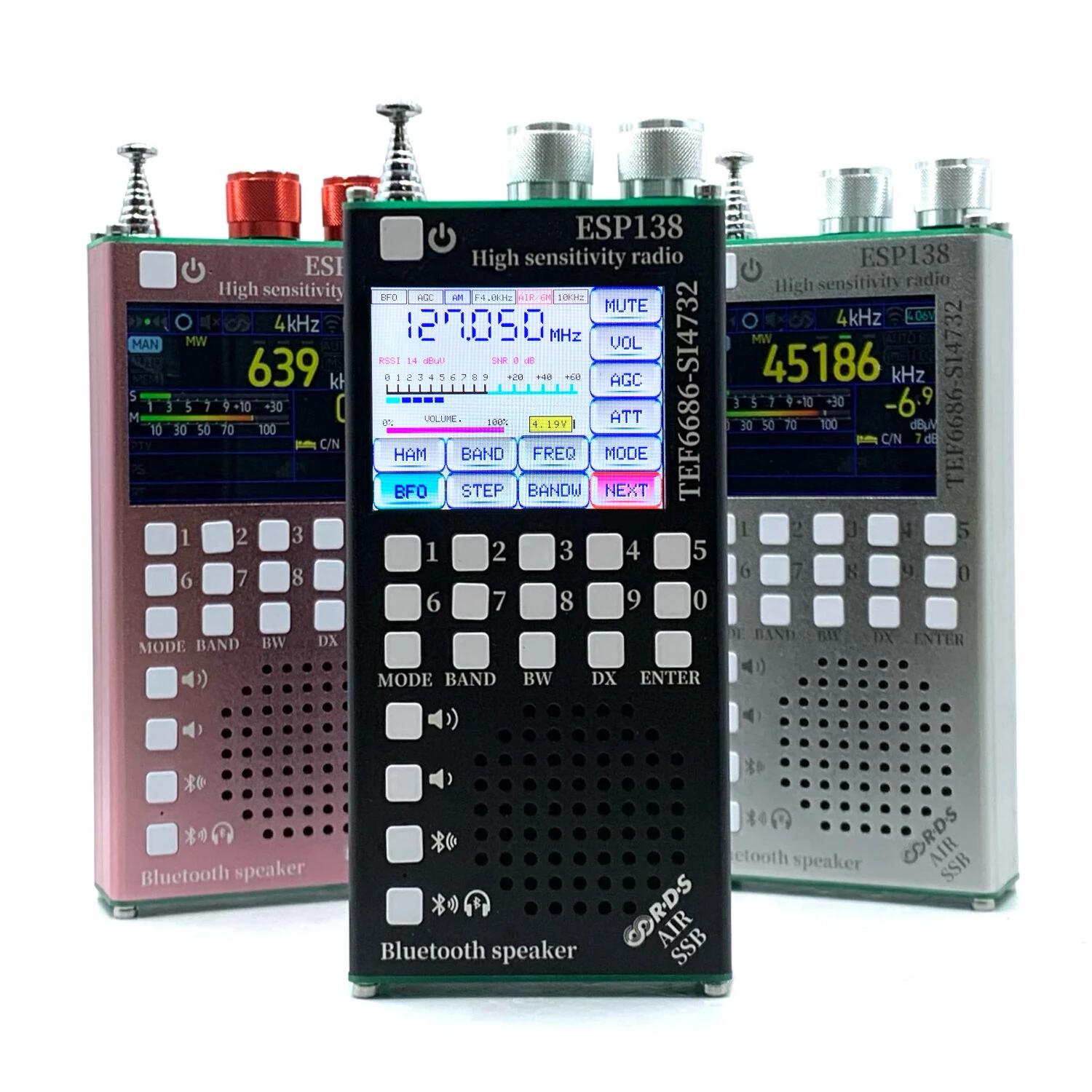 SI4732 TEF6686 Full-Band Radio FM AM SSB Air Band-ontvanger + TEF6686 FM-ontvanger 2-in-1 handradio met Bluetooth
