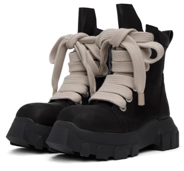 Größe 37-45 PU-Leder Herren Damen Stiefeletten Jumbo Wide Lace Lovers Kurze Stiefel Dark Street Style Schnürschuhe Herren Moderne Stiefel