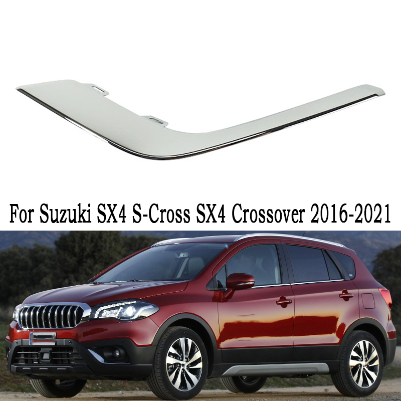 For Suzuki SX4 S-Cross SX4 Crossover 2016-2021 Car Front Fog Light Lamp Chrome Trim Cover Garnish 7175174R10-0PG 7176174R10-0PG