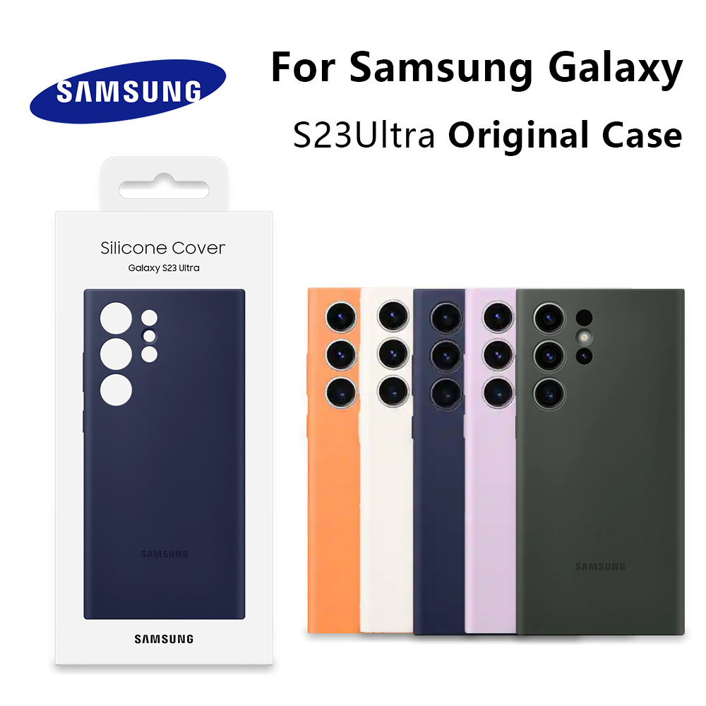 Custodia originale per Samsung Galaxy S23 Ultra Custodia morbida in silicone di alta qualità S23Ultra Custodia protettiva e scatola
