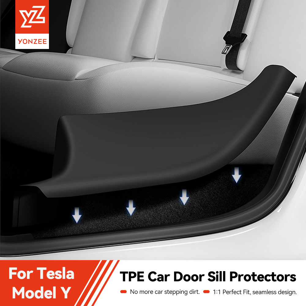 YZ для Tesla Model Y Highland Juniper 2021-2025, защитная полоса для порога задней двери, сиденье, противоударная накладка, угловая защита, аксессуар