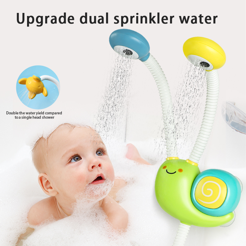 Juguetes de baño para bebé, modelo de caracol, grifo de ducha, rociador de agua eléctrico, juguetes de baño para nadar, regalos para niños, nuevo
