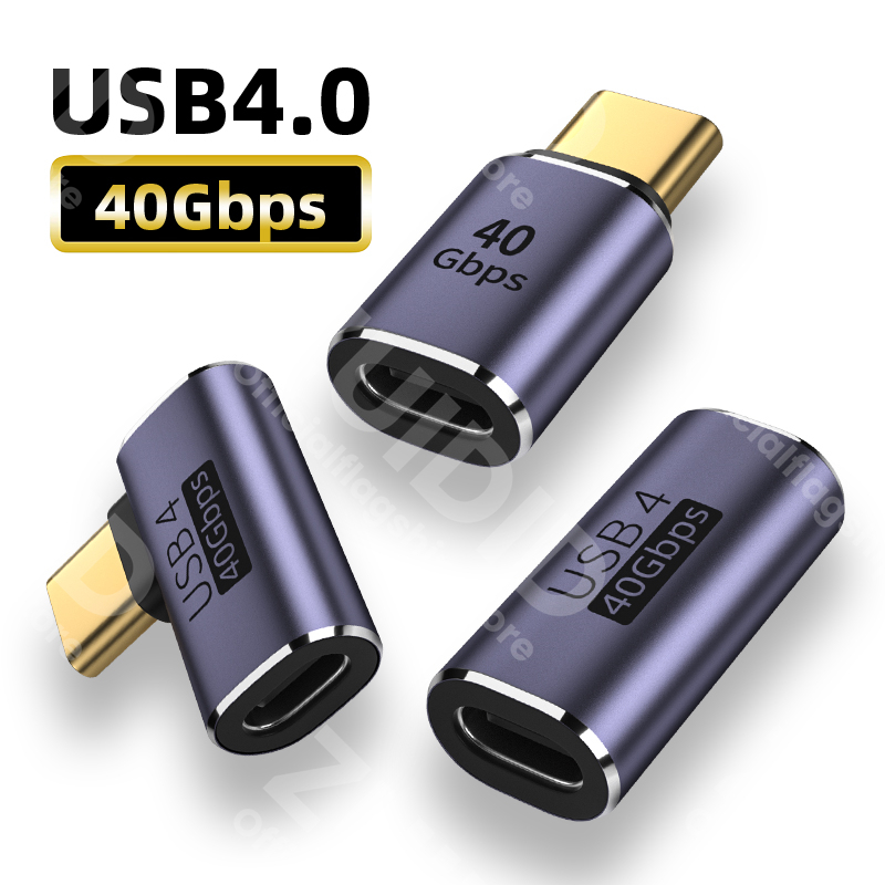 Adaptador usb4.0 40gbps otg thunderbolt3 8k @ 60hz 100w 5a usb c para tipo c conversor de carregamento rápido adaptador de dados usb c para macbook
