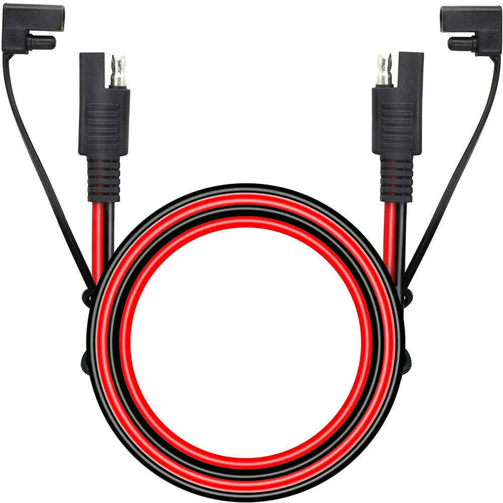แผงเซลล์แสงอาทิตย์95ซม. 10AWG SAE TO SAE 2ขาถอดได้อย่างรวดเร็วฝาครอบสายไฟส่วนขยายของยานยนต์สำหรับแผงโซลาร์เซลล์มอเตอร์ไซค์