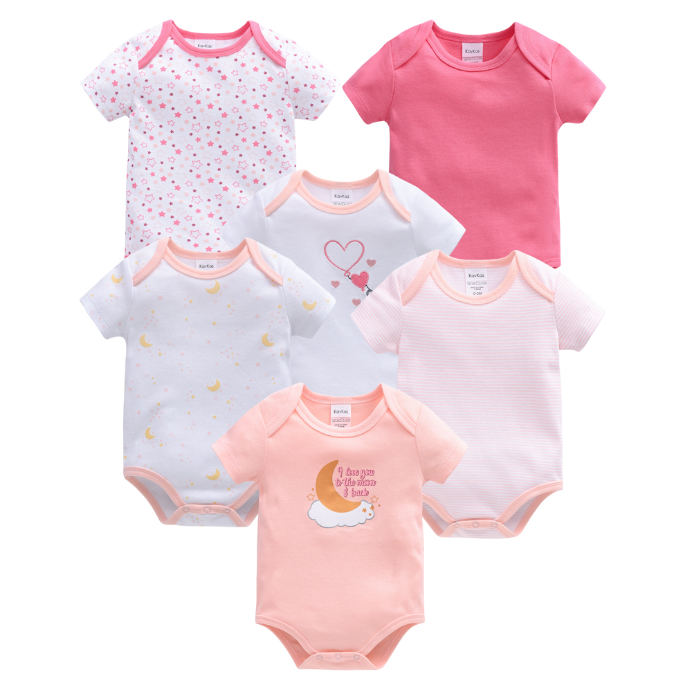 Kavkas 3 uds 6 uds Body de bebé Unisex 100% algodón de manga corta ropa de algodón de verano 0-3M ropa infantil