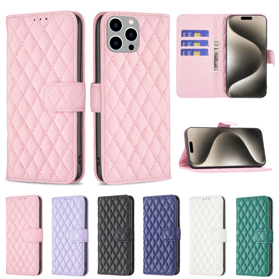 Wallet Small Fragrance Magnetic Flip With Card Slot Leather Case For iPhone Air 17 Pro Max 16e 16 15 Plus 14 13 12 11 XR SE2 8 7