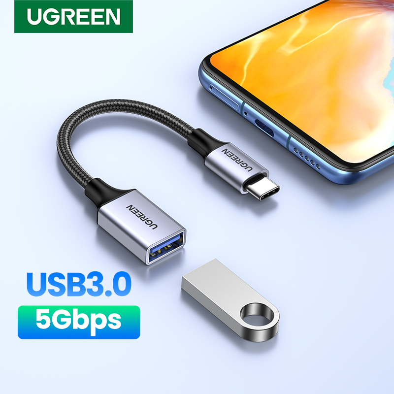 UGREEN – Câble OTG Thunderbolt 3 adaptateur USB type C vers USB 3.0 femelle, compatible avec MacBook Pro, Xiaomi Mi 9