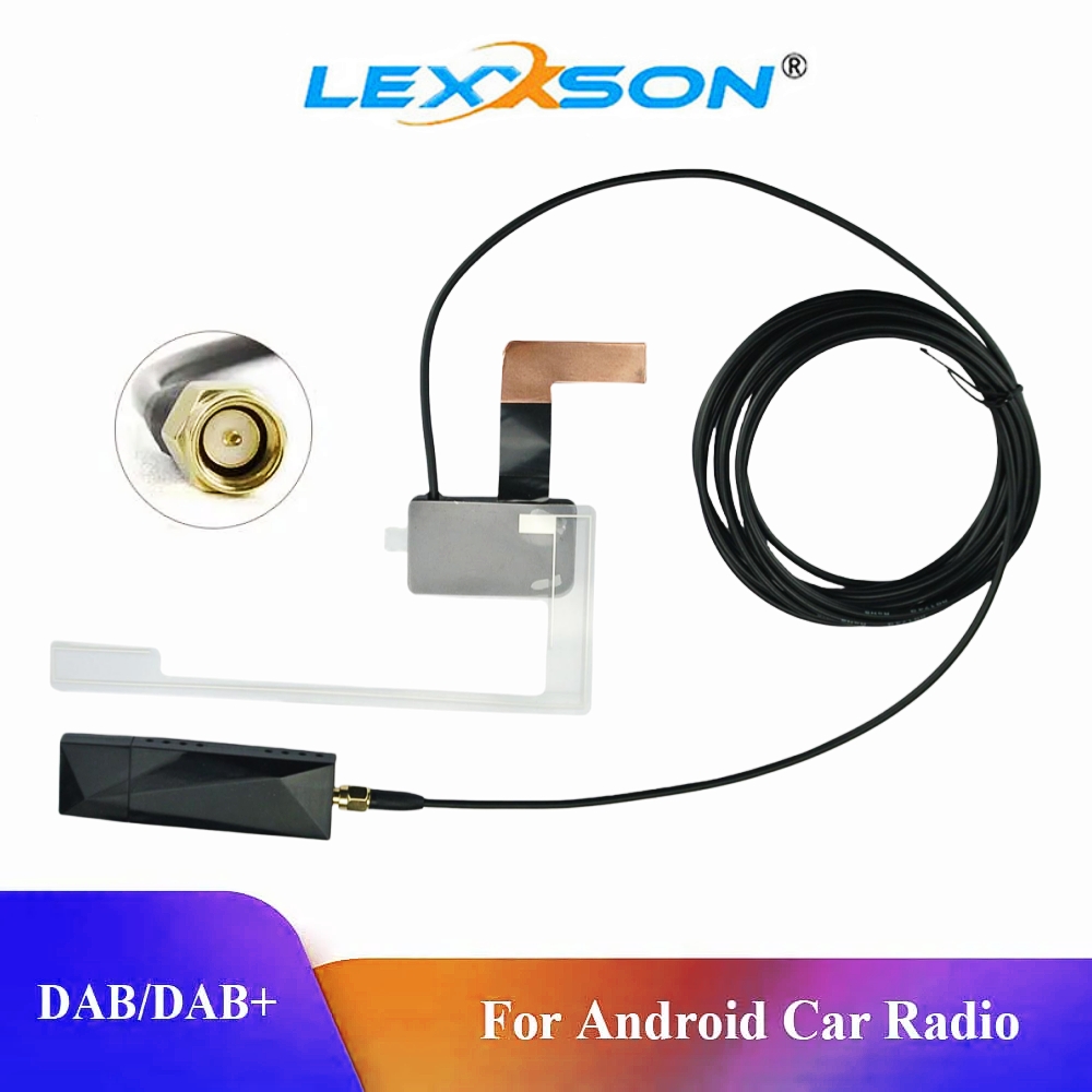 Antena Universal DAB + con adaptador USB Dongle para Radio de coche Android europea GPS DAB + receptor estéreo antena de expansión de Audio