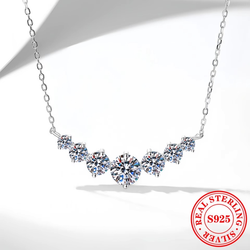 Серебряное колье 925 пробы с подвеской из циркона 5А, модное украшение для женщин, свадебное украшение, подарок на помолвку, подарок на вечеринку, изящная цепочка.