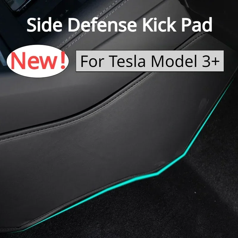Almofada de defesa lateral para tesla, novo modelo 3 +, controle central, almofadas anti-chute, capa protetora de couro, novo modelo 3 highland 2024