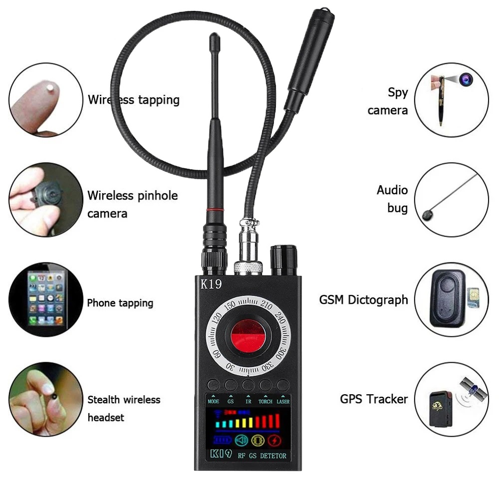 Новый K19 + подслушивающий детектор скрытой камеры RF беспроводной Gsm звуковой сигнал GPS трекер детектор камеры детектор ошибок