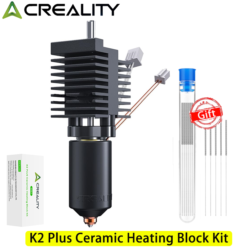 ชุดหัวฉีดเซรามิก Creality K2 Plus, หัวฉีดแบบเปลี่ยนเร็ว K2 Plus หัวฉีดโลหะเปลี่ยนเร็ว & 300 ° อะไหล่อัพเกรดบล็อกทำความร้อน C