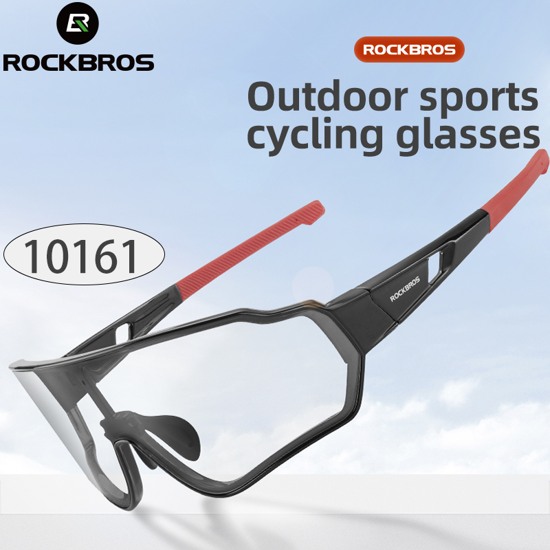 Rockbros ciclismo óculos de sol polarizados photochromic ao ar livre esporte óculos de sol quadro interno óculos de bicicleta