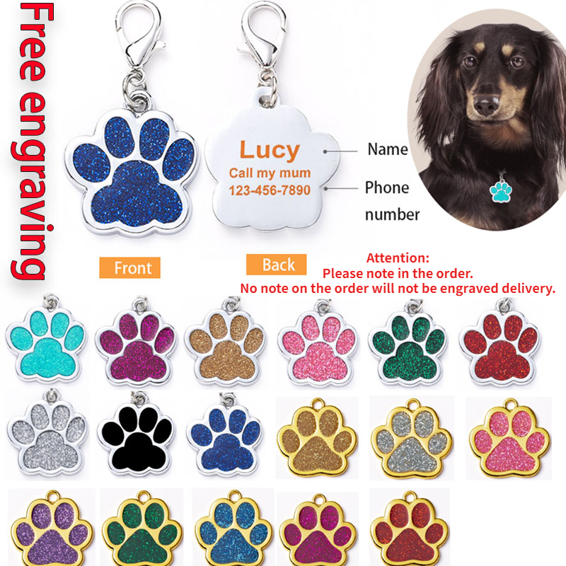 Etiqueta de nombre de identificación con grabado personalizado para mascotas, Collar personalizado antipérdida para perro, accesorios de correa, colgante de etiqueta de teléfono para identificación de gato, decoraciones para cachorros