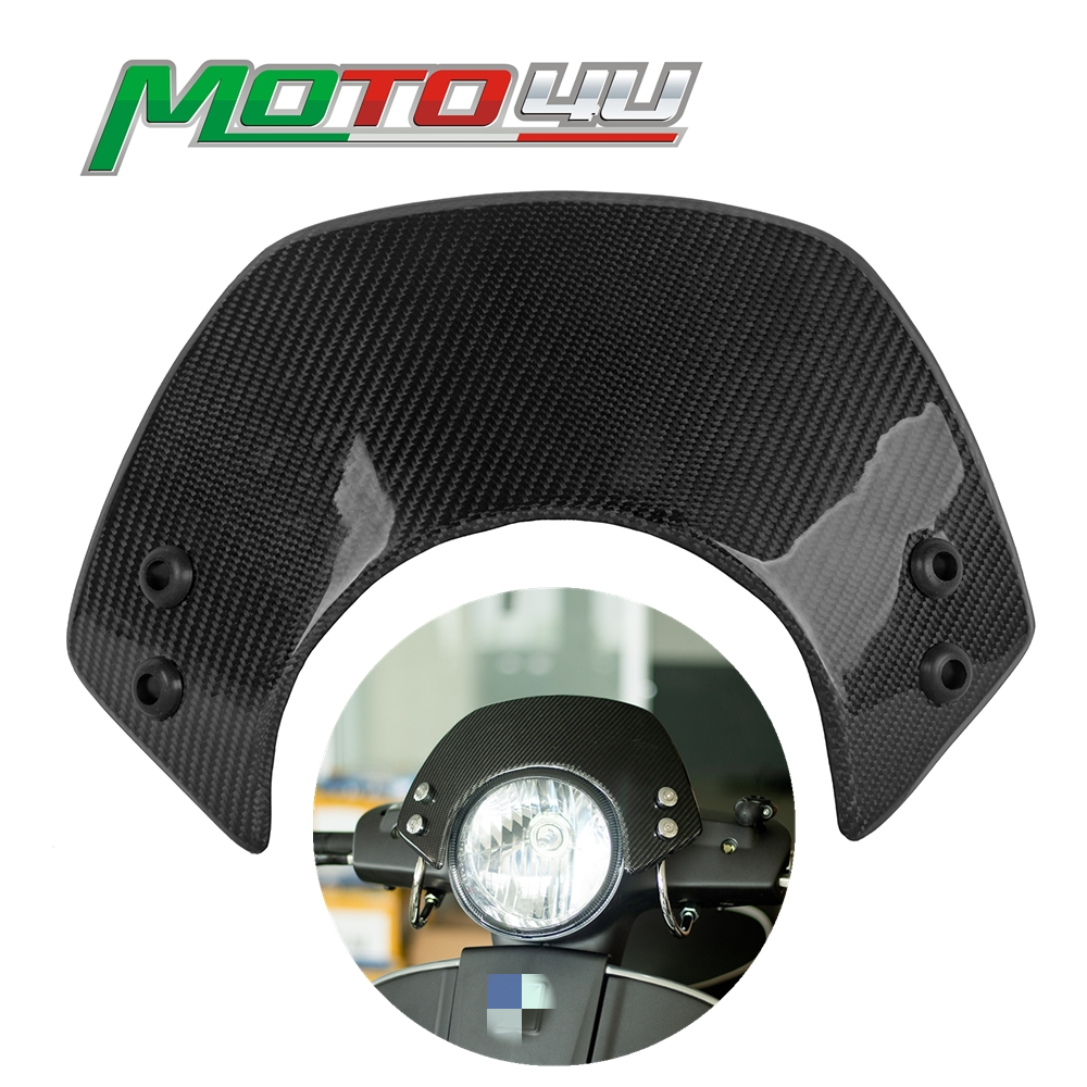 Skuter Kaca Depan Dalam Karbon Kaca Depan Angin Deflektor Aksesoris Motor Angin Rendah untuk GTS300 GTS 300 GTV300
