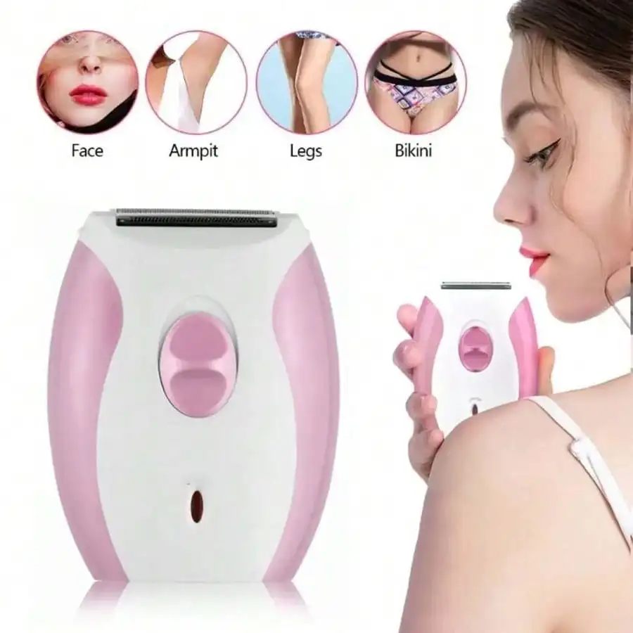 Rasoio ricaricabile per donna Rasoio per donna Rasoio per rimozione peli del viso senza fili Trimmer per bikini Rasoio elettrico per gambe