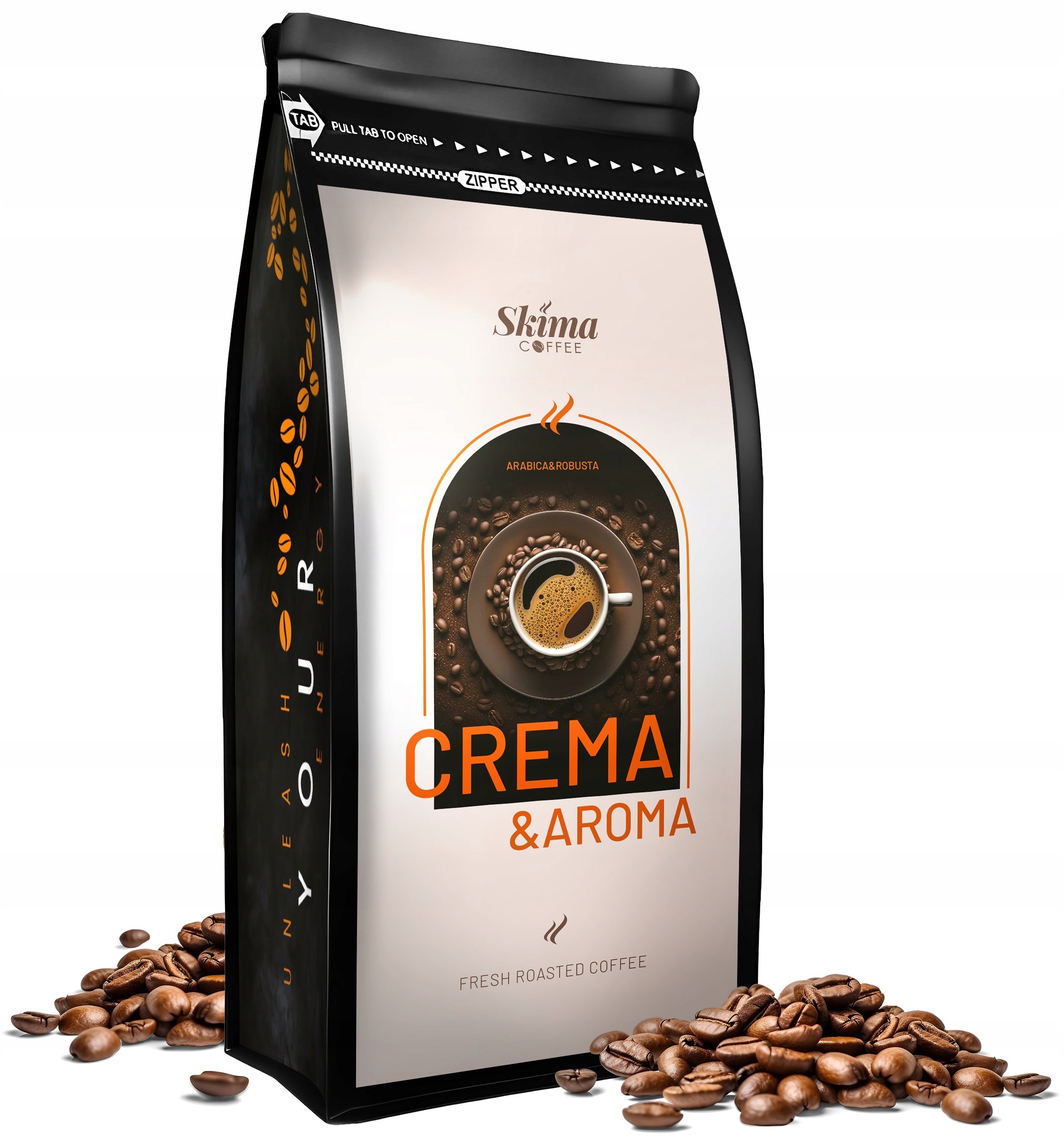 1 kg CREMA&AROMA frisch geröstete Kaffeebohnen für Espressomaschinen + KOSTENLOSES Geschenk