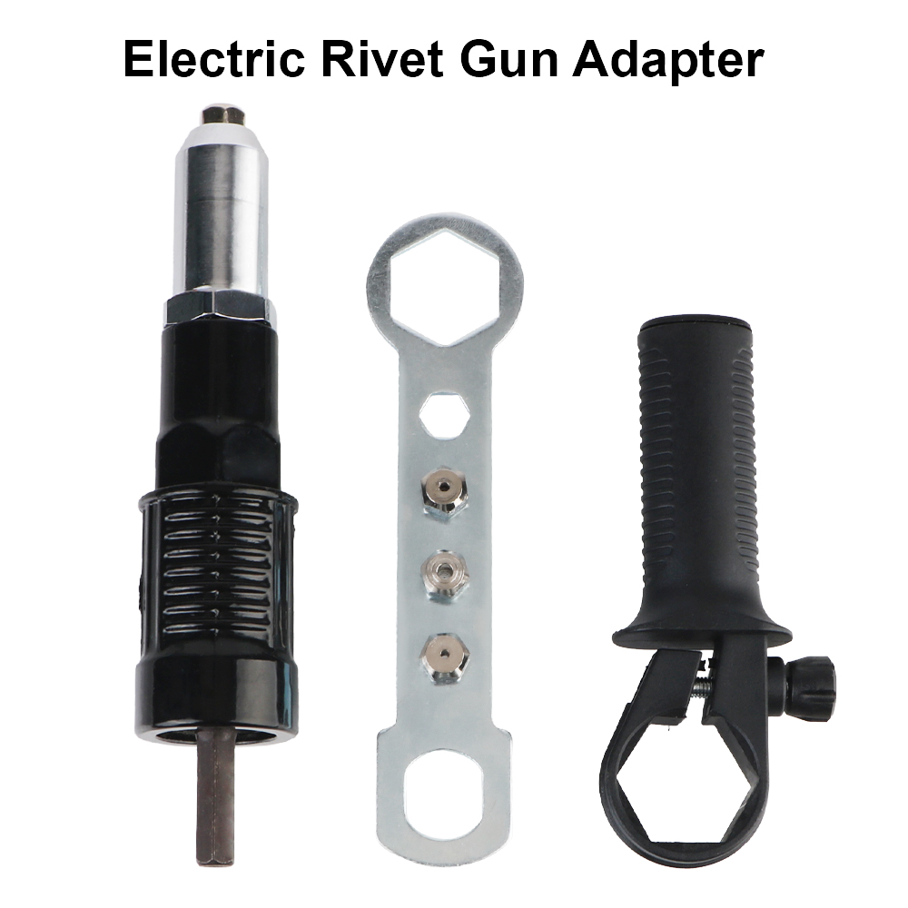 หมุดย้ำไฟฟ้าตัวต่อปืนหมุดย้ำอะแดปเตอร์ปืน3ชิ้น/เซ็ต2.4mm-4.8mm พร้อมชุดแต่งเล็บน็อตเปลี่ยนได้
