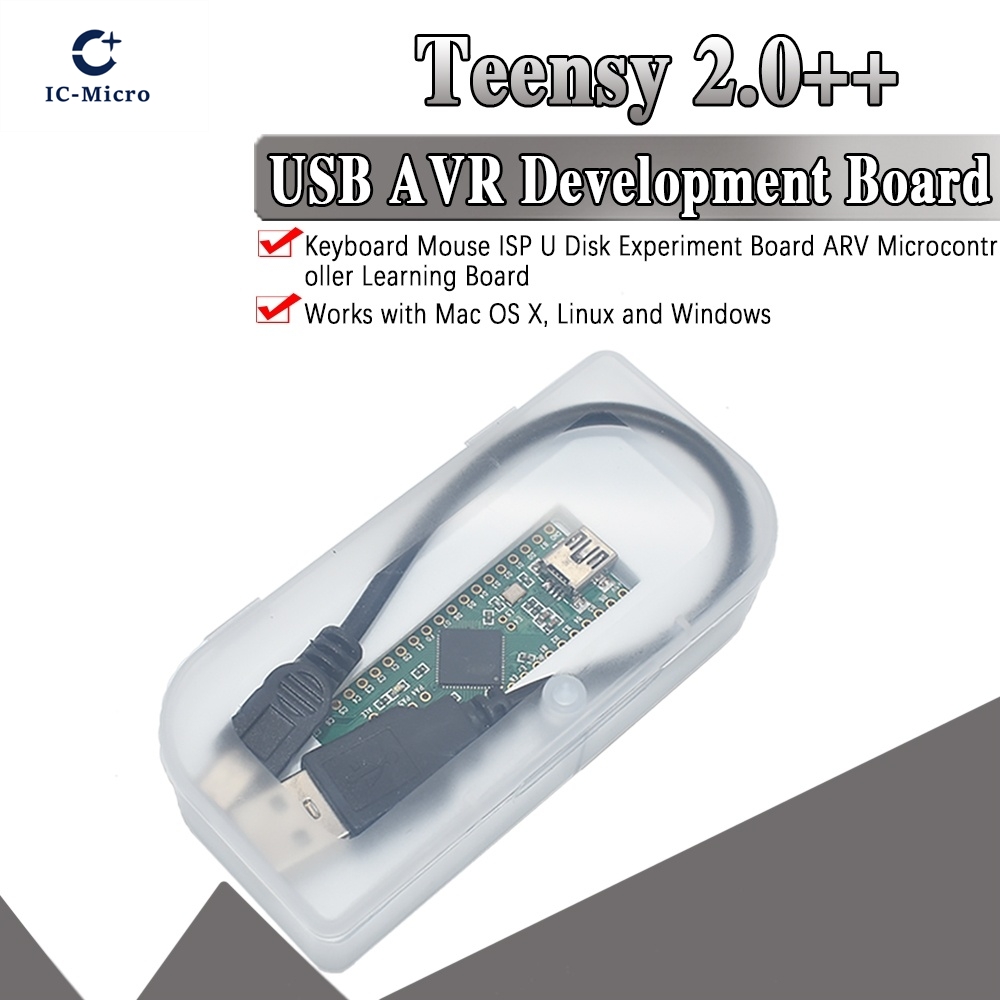 Teensy 2.0++ USB AVR Development Board ISP U Disk Keyboard Mouse Experimental Board AT90USB1286 For Arduino XCW
