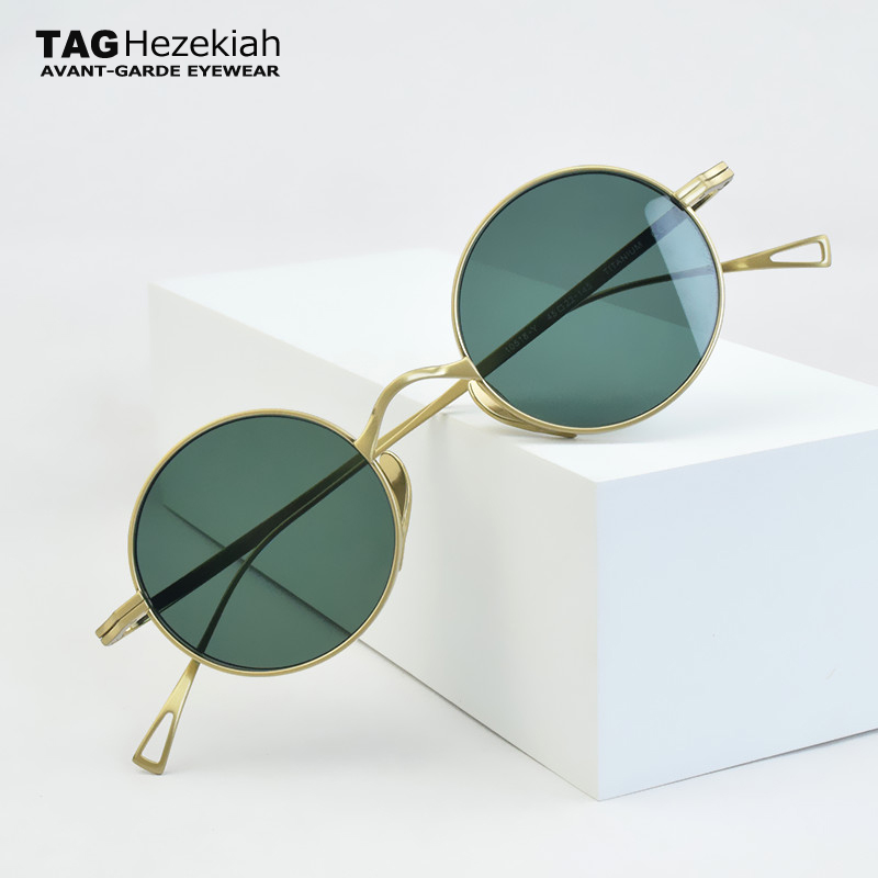 Gafas de sol redondas vintage 2026 para hombre y mujer, modelo kmn99, gafas de sol retro de titanio a la moda, gafas de sol para conducir, gafas de sol de moda con protección UV400 para mujer